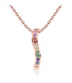 Elegant Shaped CZ Silver Necklace SPE-5135 